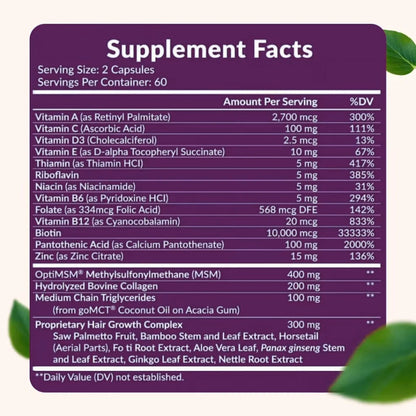 VITAMINAS PARA EL CABELLO - HAIR GROWTH